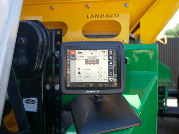 Topcon Spreader Screen variable rate spreading set rate spreading section control