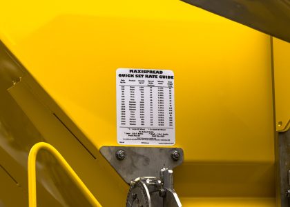 Landaco Maxispread Quick set Rate Guide Manual Calibration